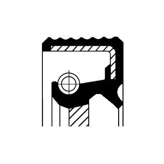 Image of 406752, 638185, 638187, 638193 Crankshaft Seal CORTECO 12012250B frontal sided ACM (Polyacrylate) BMW: 3 Saloon, 5 Coupe
