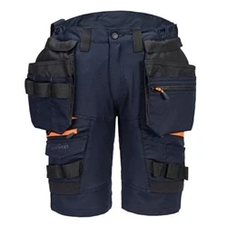 Image of Portwest DX4 Detachable Holster Pocket Shorts Dark Navy 28