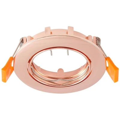 Image of Prios recessed ceiling light Fibur, copper, aluminium, Ø 8.2 cm