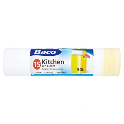 Image of Baco Draw String Swing Bin Liners 50 Litres 15 per pack