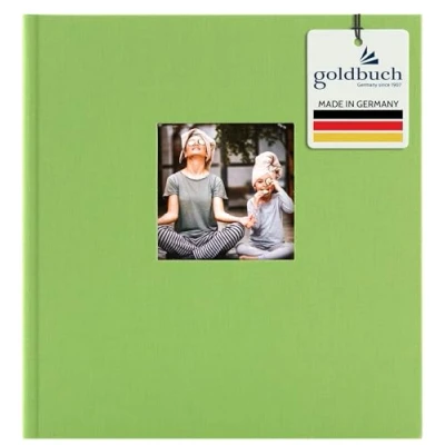 Image of Goldbuch Photo Album with Window Cut Out, Cardboard, Green, 30 x 31 cm