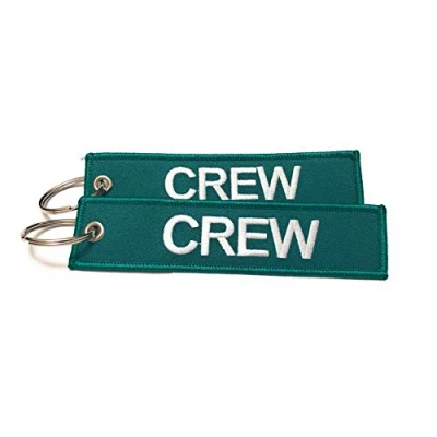 Image of Crew Luggage Tag Green/White Set of 2 Aviamart®