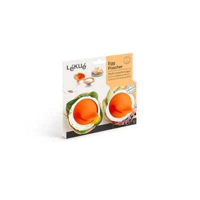 Image of Lékué Poached Pod Maker, Orange, Pack of 2