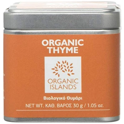Image of Organic Islands Herbs Greek Thyme Single Cube Tin, 30 g (Pack of 2)