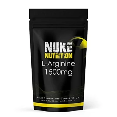 Image of Nuke Nutrition L Arginine Capsules 1500mg 60 Nitric Oxide Supplement for Men &amp; Women to Improve Muscle Strength, Endurance Mass Nutritional Pre Workout Acid Pills Energy