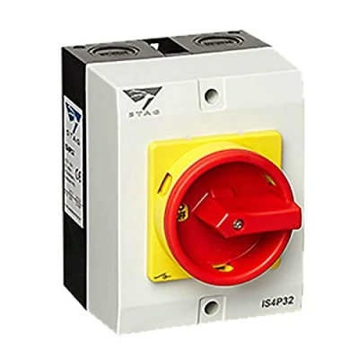 Image of Stag IS4P32 Enclosed Rotary Isolator Switch IP65 4 Pole 32 Amp