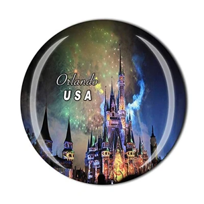 Image of Orlando Florida USA Fridge Magnet Souvenir Gift Decor Magnetic Sticker Collection