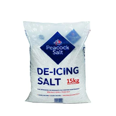 Image of Peacock Salt 15KG Bag White De Icing Rock for Weeds Clearing Roads Paths and Driveways of Ice Snow Cleaner Than Grit