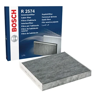 Image of 1745605, 1748479, 6C1116N619AAK, 6C1119G244AA Pollen Filter BOSCH 1 987 432 574 Activated Carbon 200mm 215mm 25,5mm FORD: Transit Mk6 Van