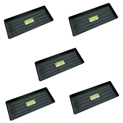 Image of Optimal Products Plastic Grow Bag Growbag Tray Garden Plant Watering Trays Pots Planters Halos Outdoors Gardening Greenhouse Germination (5)