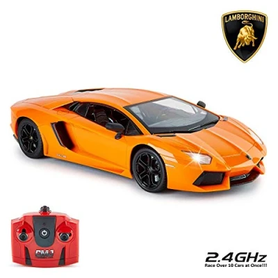 Image of CMJ RC Cars Officially Licensed Remote Control Lamborghini in 30CM Size 1:14 Scale Lambo Orange