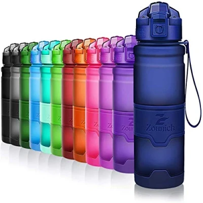 Image of Zounich Best Sports Water Bottle Leak Proof 1L/700ml/500ml/400ml BPA Free Tritan Drink BottlesKids,Adults,Gym,School,Sport,Cycling with Times to &amp; Fruit Infuser Filter Lock CoverReusable
