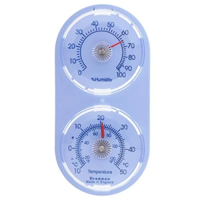 Image of Twin Dial Thermometer Hygrometer To Measure Temperature and Humidity Levels