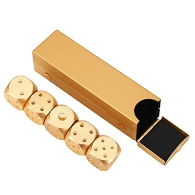 Image of Jadeshay Dice,5Pcs Dices 6 Sided DND Dice Game Set Round Corner Dice,with Storage Box, Party Entertainment Toy Table Poker Games