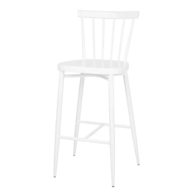 Image of Bolero Windsor Aluminium White High Stools (2 Pack)