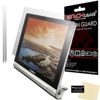 Image of TECHGEAR [Pack of 2] Screen Protectors for Lenovo Yoga 10 &amp; HD+ Tablet (Model: B8000 Series) Ultra Clear Lcd Protector Guard Covers With Cleaning Cloth Application Card