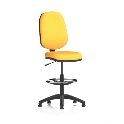 Image of Eclipse Plus I Lever Task Operator Chair Yellow With Draughtsman Kit