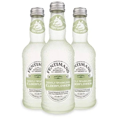 Image of Fentiman&#039;s Gently Sparkling Elderflower Fizzy Drink, 275ml Glass Bottle (12 Pack)