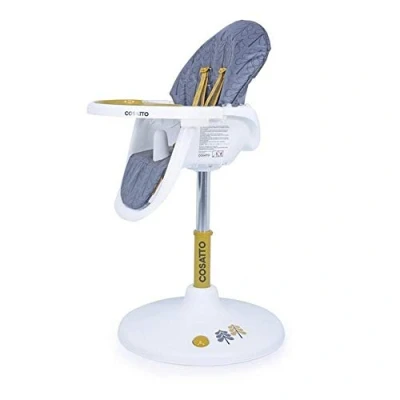 Image of Cosatto 3 Sixti Circle High Chair Seat Recline, Height Adjust, Easy Clean, Fika Forest