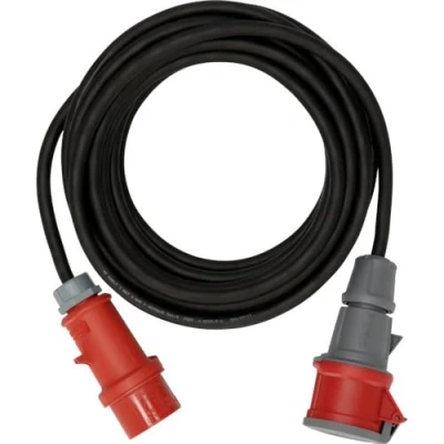 Image of Brennenstuhl CEE Extension Lead with phase inverter IP44 (10m cable, H07RN F 5G2,5, 5 pole and coupling, for outdoor use IP44, Made in Germany) black