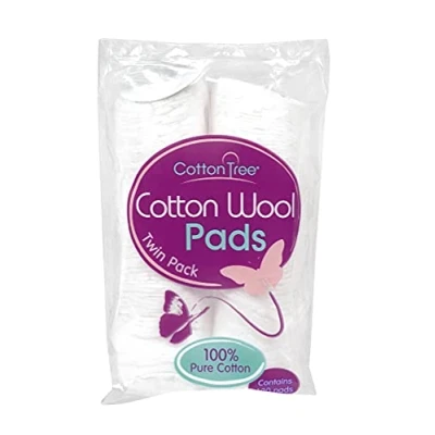 Image of Cotton Tree Round Wool Pads 120 Pack Soft Fast Postage
