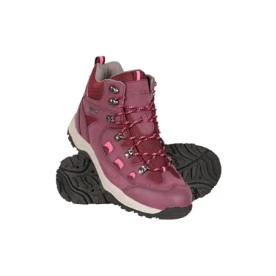 Image of Mountain Warehouse Adventurer Womens Boots Waterproof Rain Boots, Synthetic &amp; Textile Walking Shoes For Spring Summer, Hiking Trekking Burgundy Adult Shoe Size 7.5