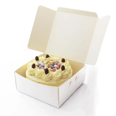 Image of bag it Paper 9 Inch Square Cake Box Pack of 20 9&quot;x9&quot;x4&quot; Cardboard Boxes for Weddings, Birthdays, Parties, and Celebrations Sturdy Bakery Packaging Cakes Desserts