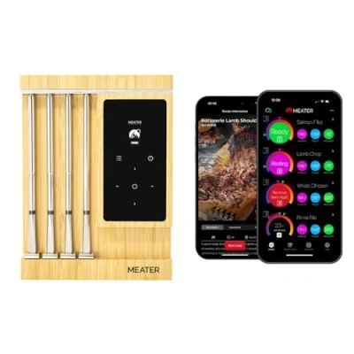 Image of MEATER Pro XL [New] Smart WiFi Meat Thermometer with Four Advanced Probes Wireless Bluetooth, 550C Open Flame Grilling, Multi Sensor BBQ, Oven, Grill, Smoker, Air Fryer, Deep Fryer