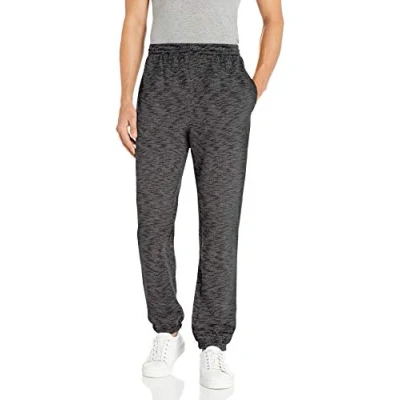 Image of Amazon Essentials Men&#039;s Closed Bottom Fleece Joggers (Available in Big &amp; Tall), Charcoal Space Dye, S