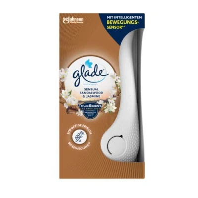 Image of Glade (Breeze) Sense &amp; Spray Room Fragrance with Motion Sensor Holder 1 Refill, Sensual Sandalwood Jasmine 18ml
