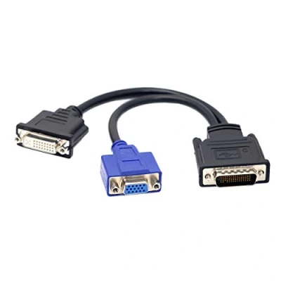 Image of Chenyang DMS 59 Male to DVI 24+5 Female &amp; VGA RGA 15pin Splitter Extension 15cm
