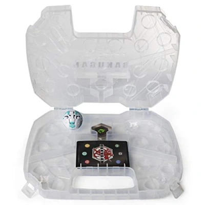 Image of BAKUGAN Baku storage Case Collectible Action Figures, with extra Basic Ball (Gorthion (White)), for Ages 6 and Up