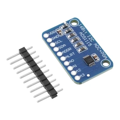 Image of eMagTech 1 Pc ADS1115 ADC 16 Bit 4 Channels Module Analog to Digital Converter Development Board Compatible with Raspberry Pi