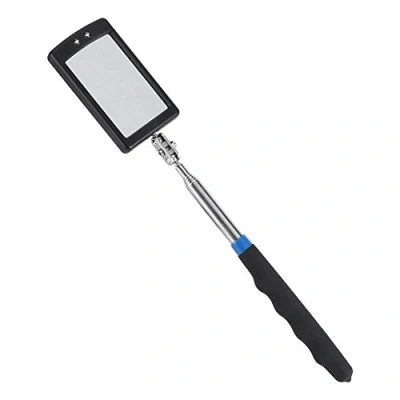 Image of Telescopic Magnifying Inspection Mirror, LED Lighted Flexible Adjustable Telescoping Mirror 360 Degree Swivel Extend Tool