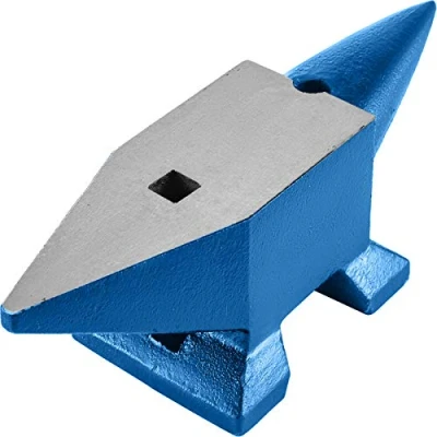 Image of Happybuy Steel Anvil 20Kg/44Lbs Round Horn Metalsmith Blacksmith Tool Rugged Durable and Robust Metal Working Portable Iron for Jewelers