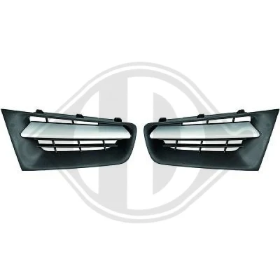 Image of 7701476893 Radiator Grill DIEDERICHS Priority Parts 4464140 black/silver RENAULT: MEGANE 2 Kombi