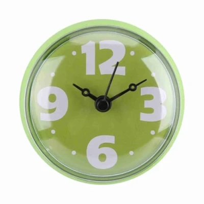 Image of Lazmin Waterproof Suction Wall Clock, Window Mirror Bath Shower Clock Bathroom Accessories Clock(Green)