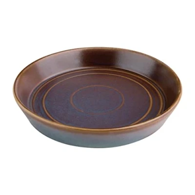 Image of Olympia Cavolo Iridescent Flat Round Bowls 220mm (Pack of 4)