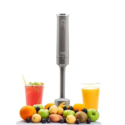 Image of Sensio Home Hand Blender Cool Grey 200W Stick Immersion Food Processor Handheld Electric with Stainless Steel Blade Great for Soups, Baby Food, Sauce, Smoothies