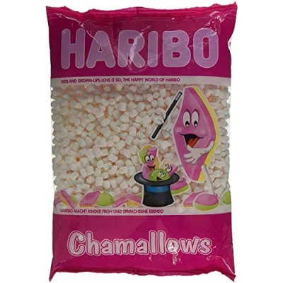 Image of 5 Bags x HARIBO Mini Marshmallows 1KG Bag Sweets Packs (White Vanilla Mallows)
