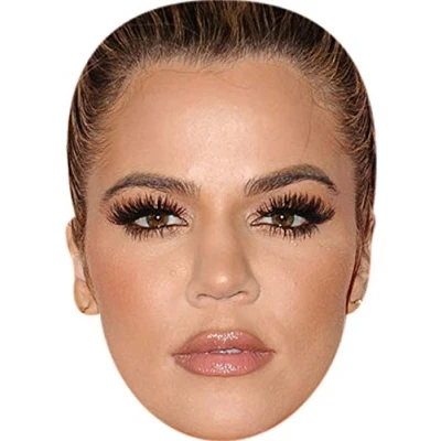 Image of FoxyPrinting Kloe Kardashian Tv Movie Star Celebrity Cardboard Party Face Mask Fancy Dress