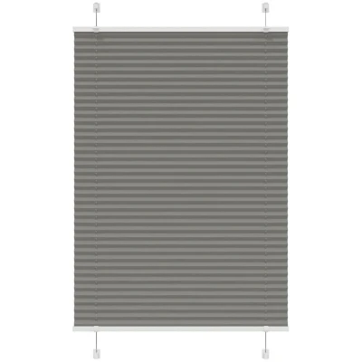 Image of vidaXL Pleated Blind Anthracite 100x100 cm Fabric Width 99.4 Polyester