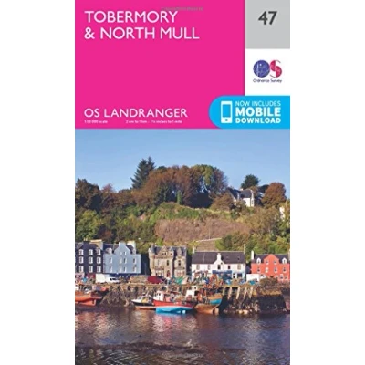 Image of Tobermory &amp; North Mull Map Ulva Coll Ordnance Survey OS Landranger 48 Scotland Walks Cycling Days Out Maps Adventure: 47
