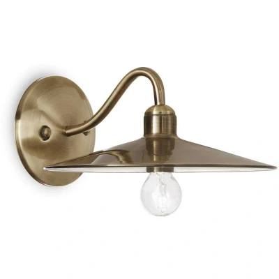 Image of Cantina 1 Light Indoor Dome Wall Antique Brass, E14