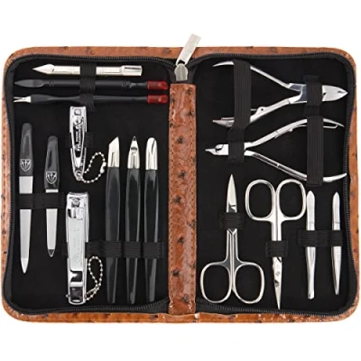 Image of 3 Swords Germany Exclusive 16 Piece MANICURE PEDICURE NAIL CARE kit Brand quality since 1927