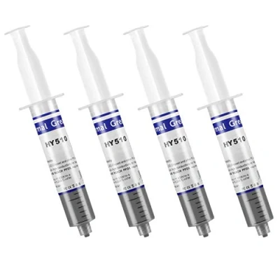 Image of MoneyQiu HY 510 100g (25g*4) thermal Conductivity: &gt;1.93W/m k heatsink paste grease Compound Carbon Based High Performance non conductive for pc cpu gpu 100Gram