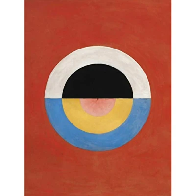Image of Wee Blue Coo Hilma Af Klint Svanen Abstract Circles Large Wall Art Poster Print Thick Paper 18X24 Inch