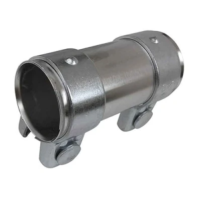 Image of Exhaust Pipe Connector Steel Tube Clamp with Screws Adapter Sleeve Joint Coupler (43mmx46.5mm 90mm)