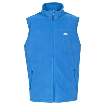 Image of Trespass Cordoba Men&#039;s Outdoor MicroFleece Gilet available in Bright Blue 2X Small