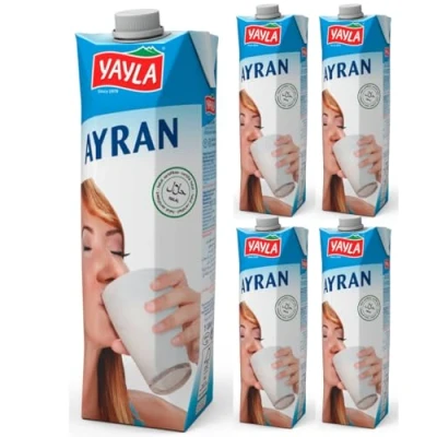 Image of Yayla Ayran Natural Yoghurt Drink 1000 millimeter x 5 Bottles by Pufai Grocery